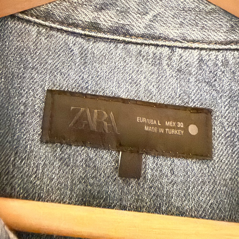 Zara Denim Button Down - image 3